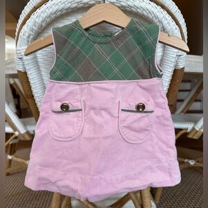 Beaufort Bonnet Company Jill Jumper Dress plaid/pink size 6-12 months